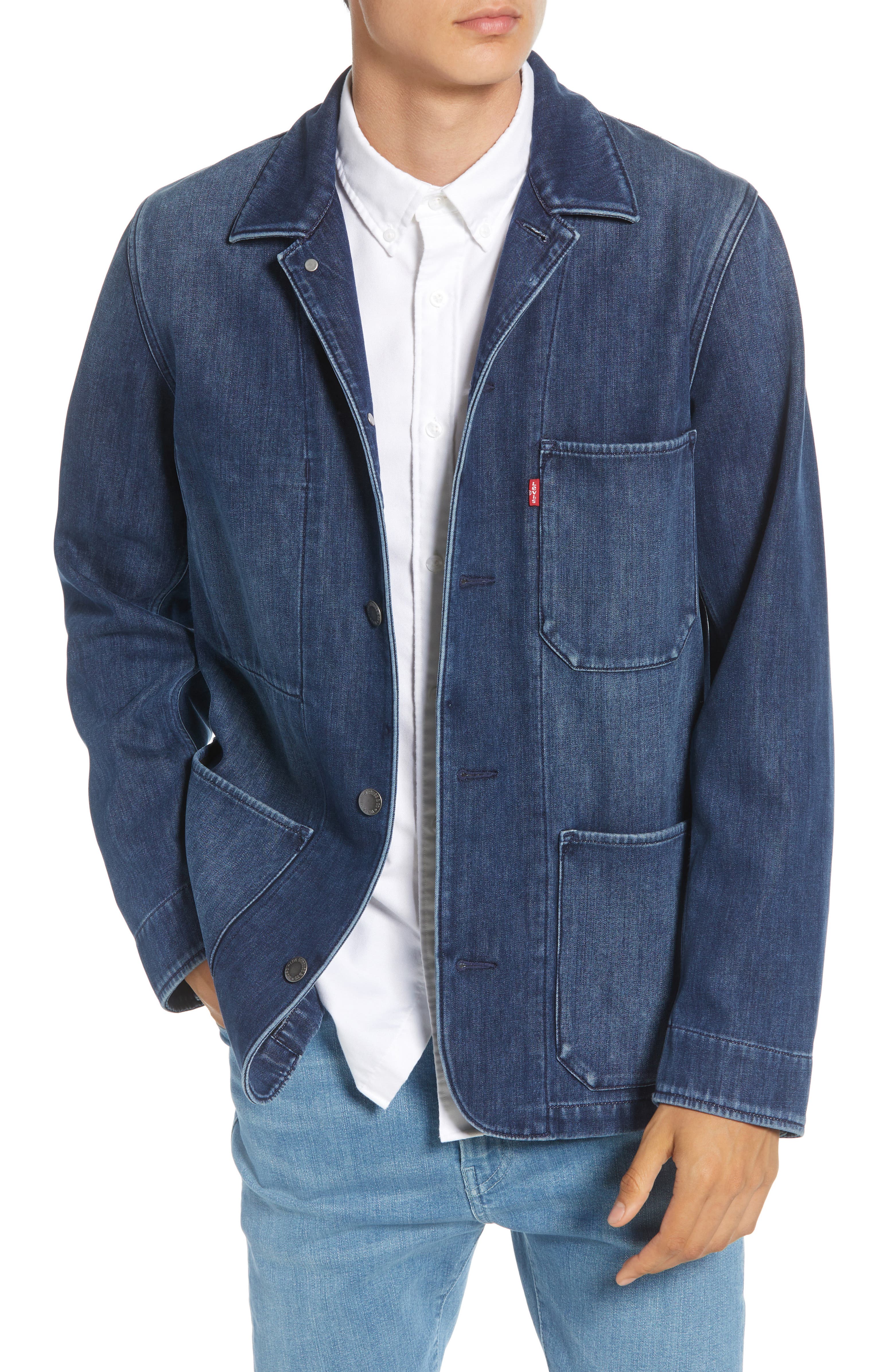 Levi's Mens Levi's Men's Zip Front Denim Jacketjacket Hoodie