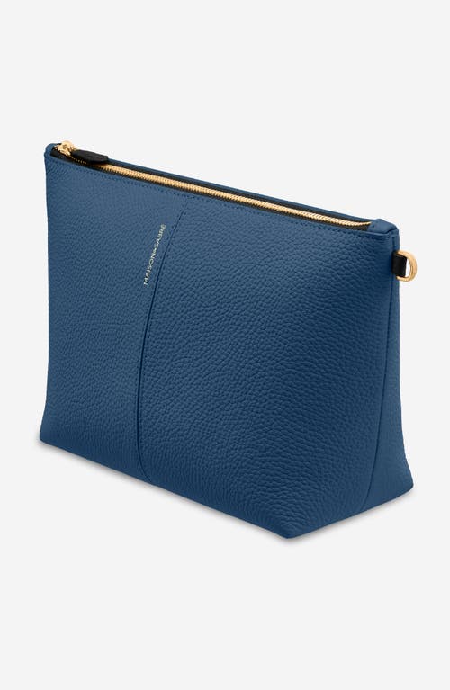 Maison De Sabre Maison De Sabré Medium Leather Flaire Pouch In Pacific Caviar