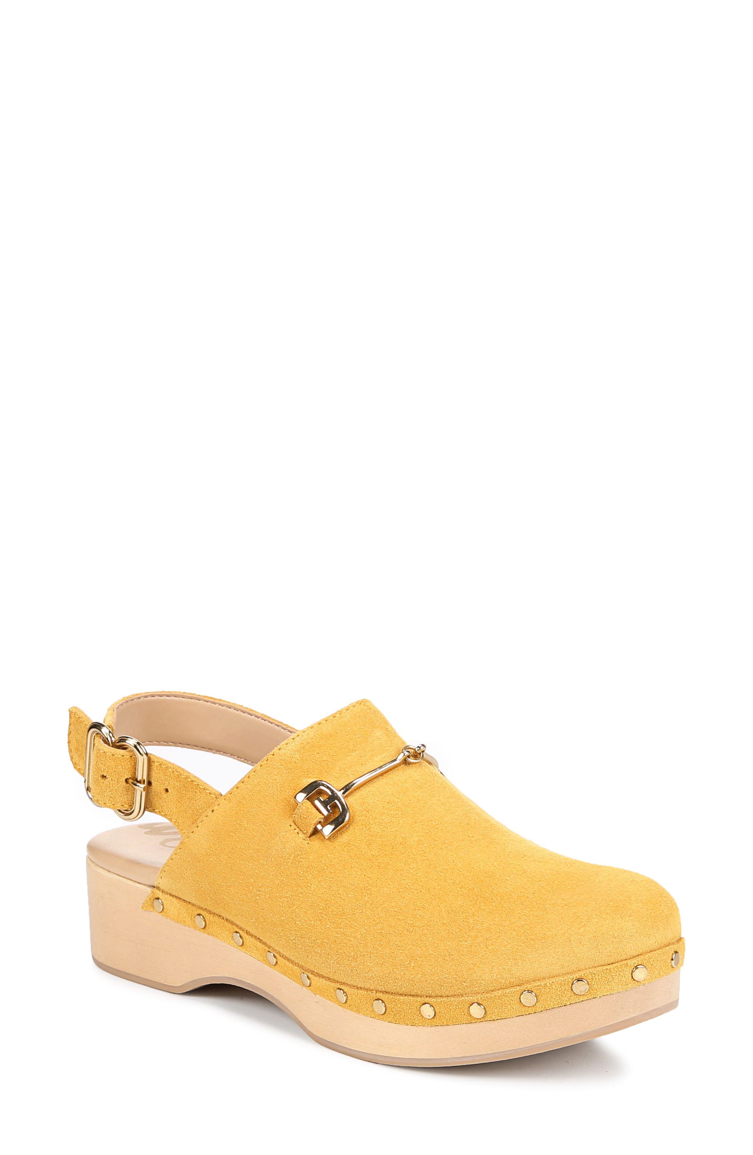 mustard yellow clogs