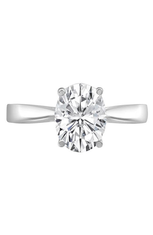 Badgley Mischka Collection 14k White Gold Near Colorless Lab Grown Oval Diamond Solitaire Ring In 2 Ctw White Gold