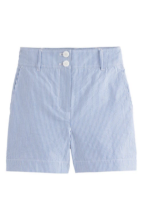 Westbourne Seersucker Shorts in Blue Ivory Stripe