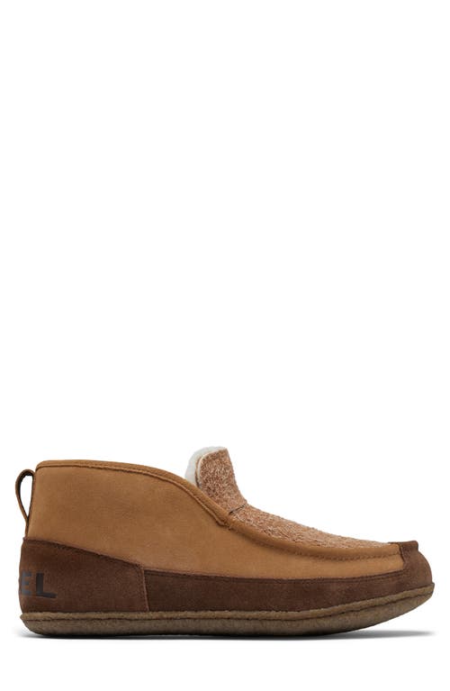 Sorel Manawan Ii Faux Fur Lined Slipper In Elk/tobacco