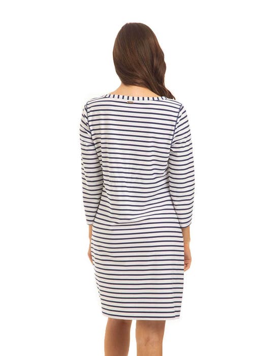 Cabana Life Shift Dress In Navy Stripe In Navy Stripe