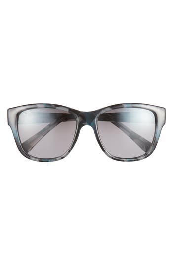 Maui Jim 53mm Core Rectangle Polarized Sunglasses In Blue Blue Grey