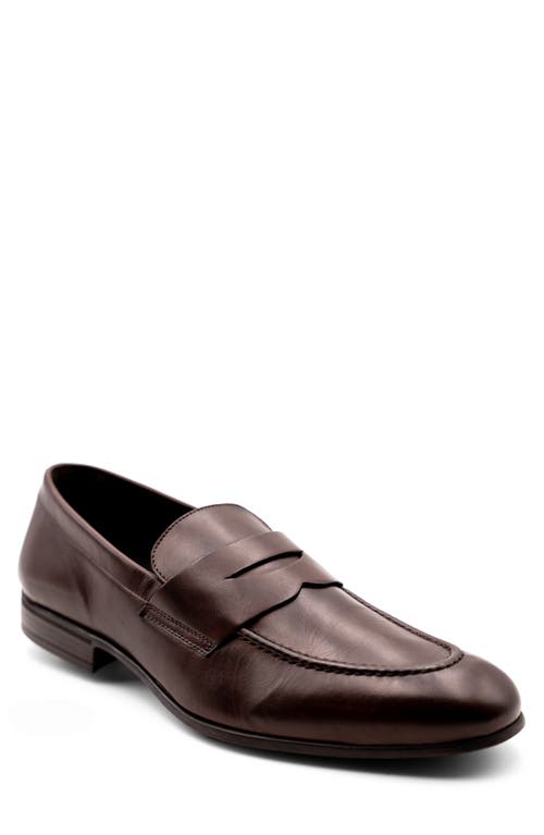 G Brown Cannon Loafer in Dark Brown Leather