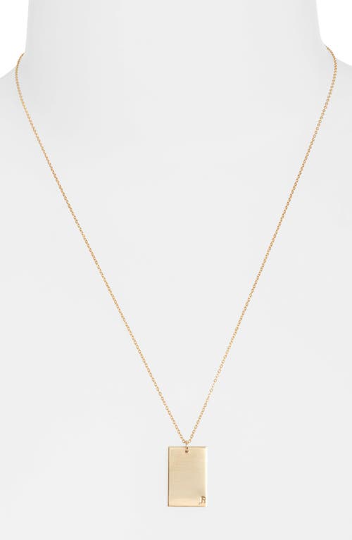 Set & Stones Goldie Initial Tag Pendant Necklace In Gold/r