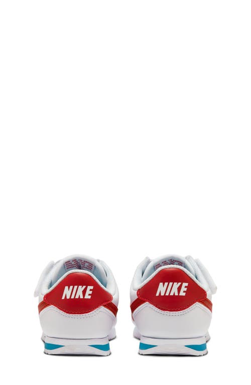 Nike Kids' Cortez Easyon Sneaker In White/varsity Red/blue