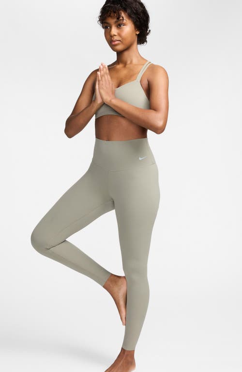 Shop Nike Zenvy Dri-fit High Waist Leggings In Light Army/black