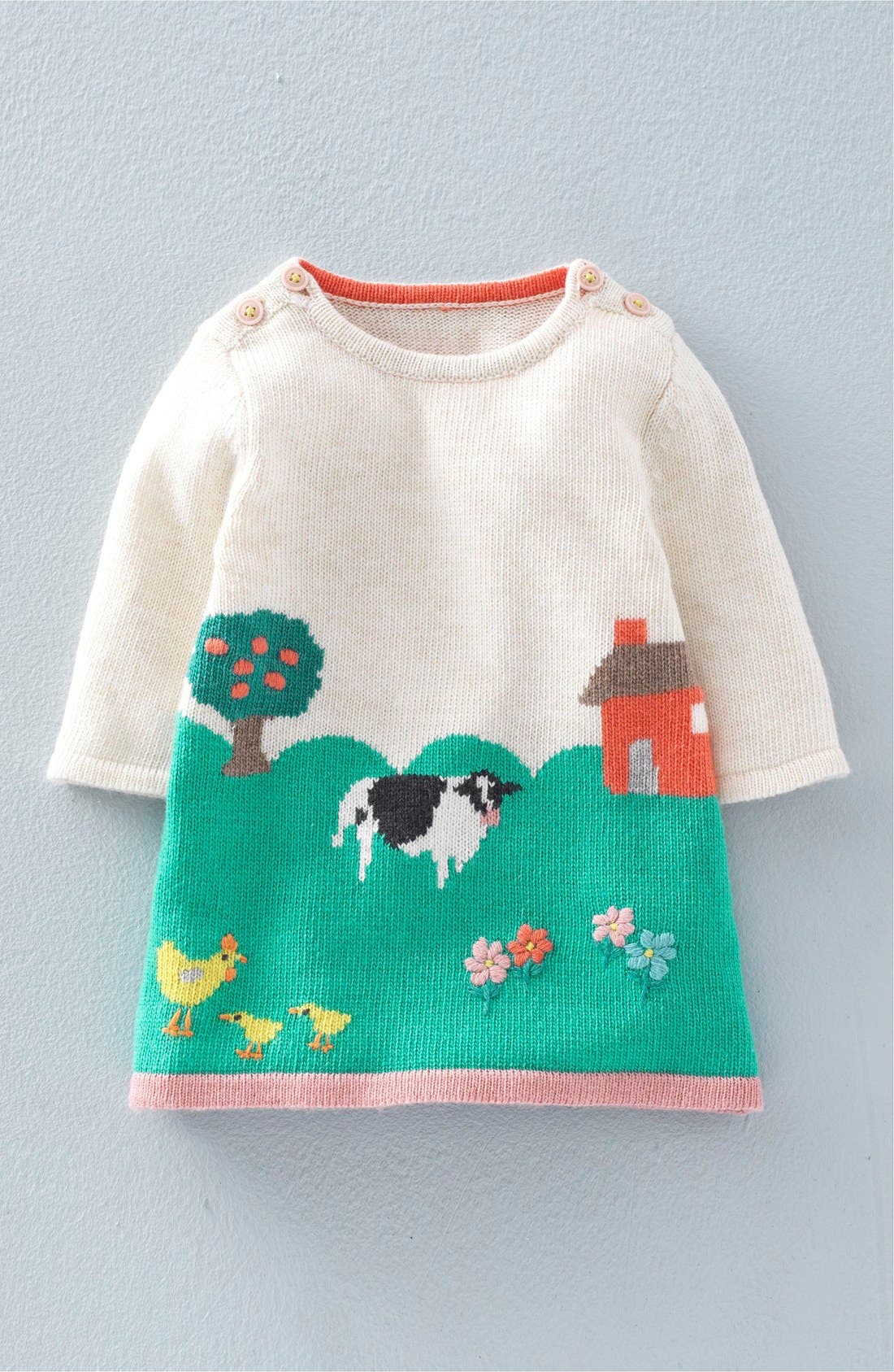 Mini Boden Intarsia Knit Sweater Dress (Baby Girls & Toddler Girls