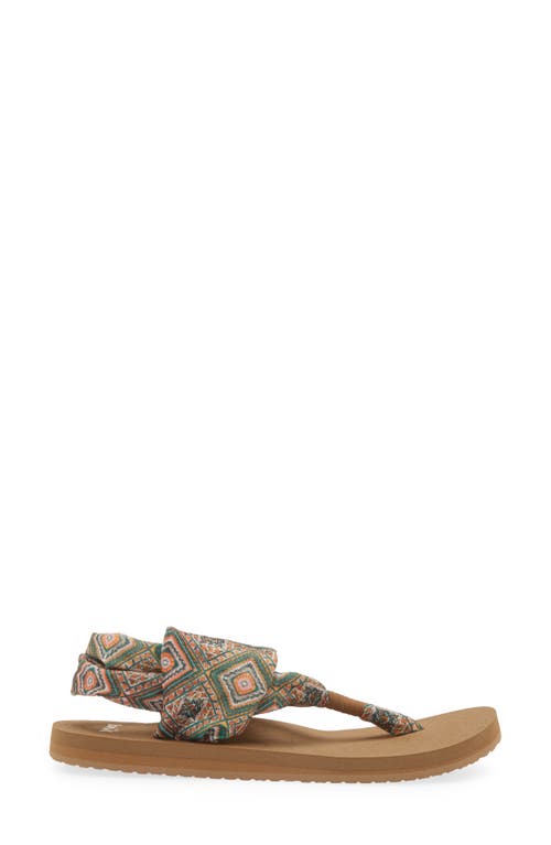 Shop Sanuk Tile Slingback Sandal In Green/gold