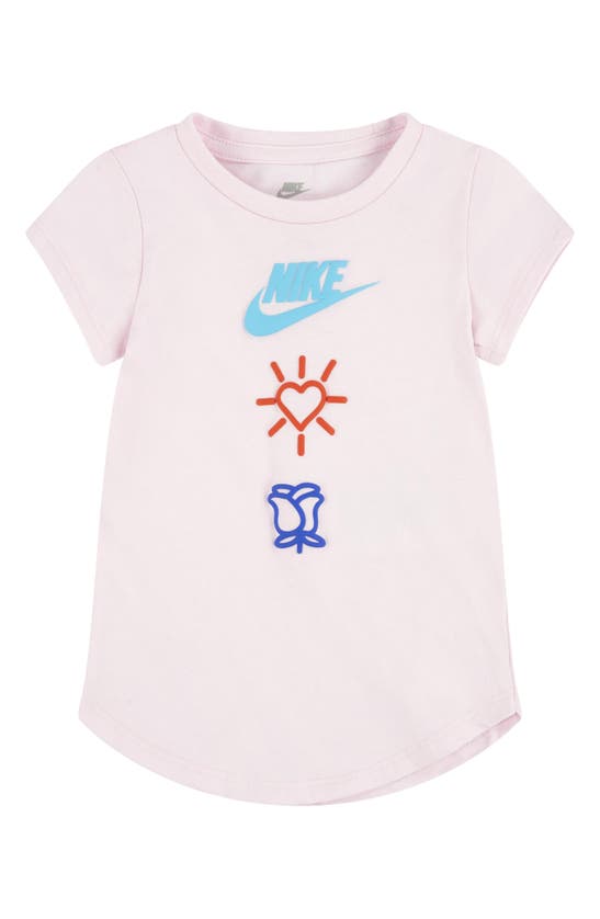 Nike Kids' Love Icon Stack T-shirt In Pink Foam