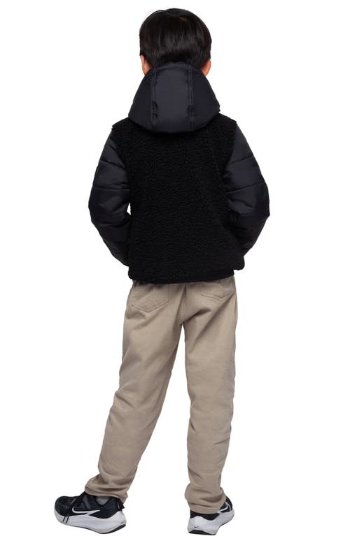 Rokka&rolla Kids' Windproof Fleece Jacket In Black