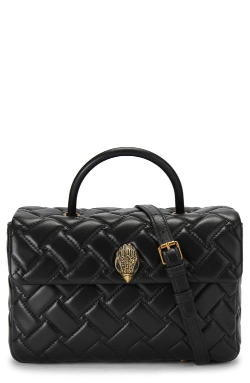 Kurt Geiger London Kensington Quilted Leather Top Handle Bag in Black at Nordstrom