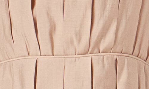 Endless Rose Sleeveless Pleated Peplum Top In Tan