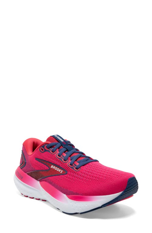 Brooks Glycerin 21 Running Shoe In Raspberry/estate Blue