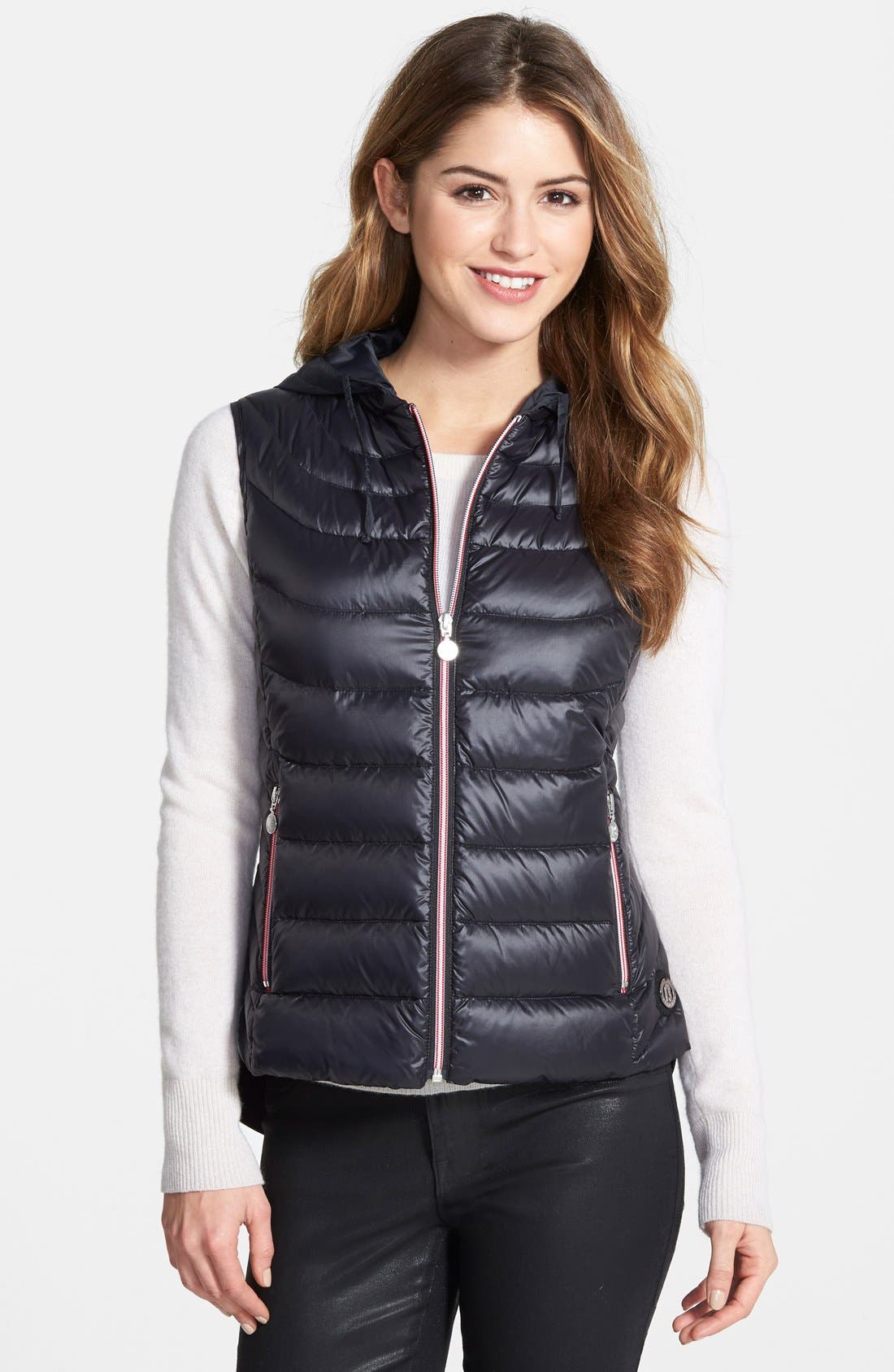Bernardo Shirttail Back Hooded Goose Down Vest Nordstrom