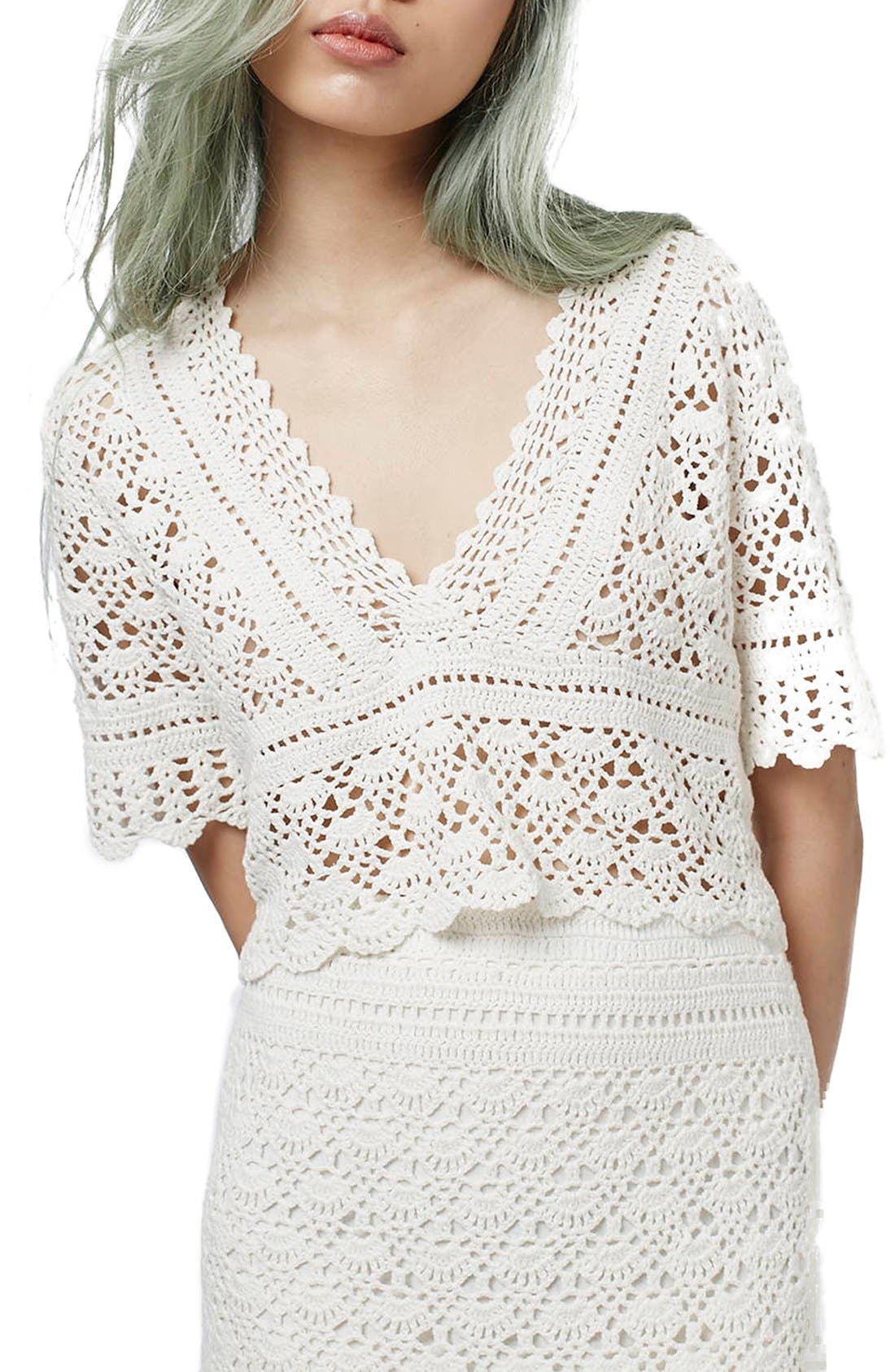 topshop crochet top