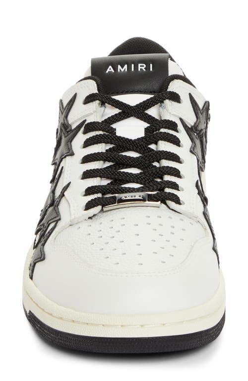 Amiri Stars Low Sneakers In White Leather In White/black