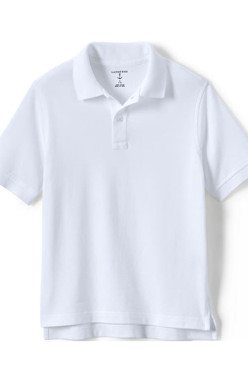 Shop Lands' End School Uniform Kids Short Sleeve Mesh Polo Shirt In White