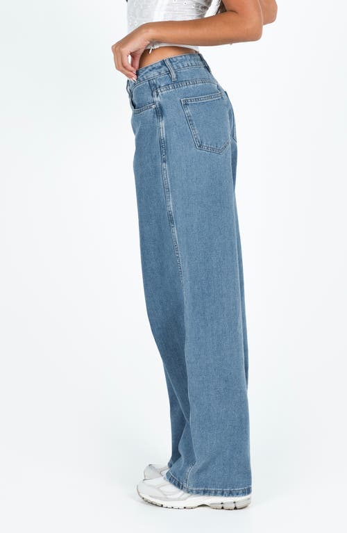 Shop Princess Polly Maryanne Mid Rise Relaxed Fit Jeans In Blue