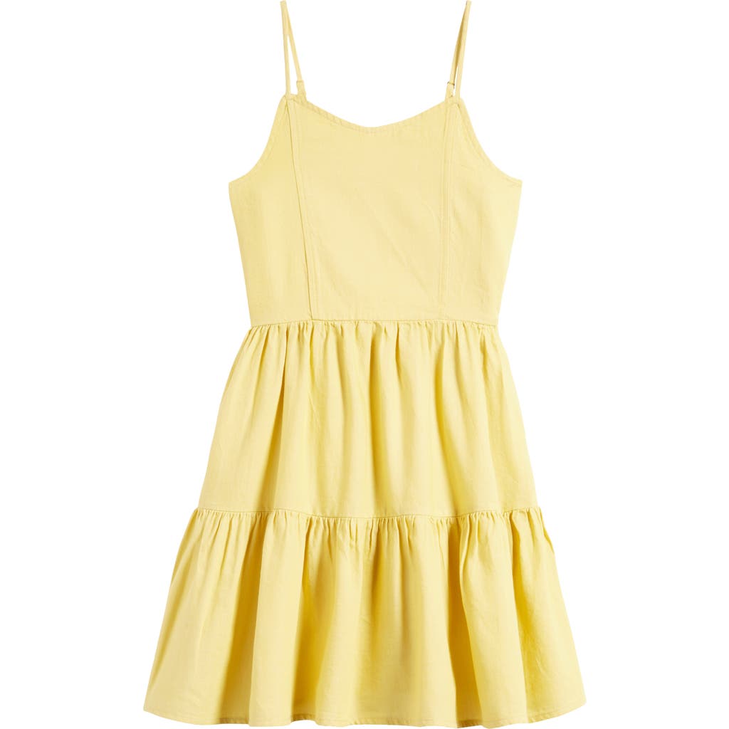 Treasure & Bond Kids' Tiered Camisole Dress In Yellow