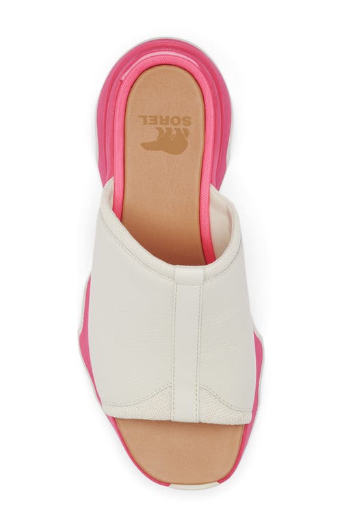 Shop Sorel Kinetic Impact Slide Sandal In Chalk/pink