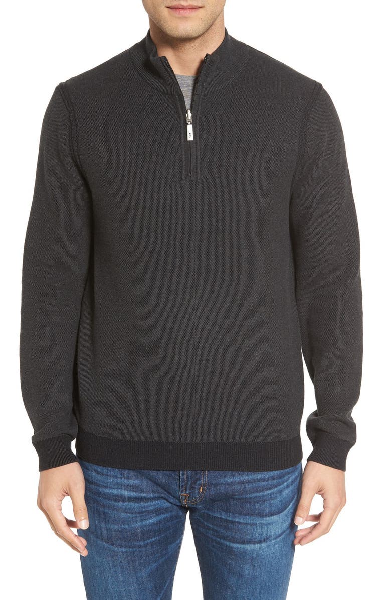 Tommy Bahama 'Make Mine a Double' Reversible Quarter Zip Sweater ...
