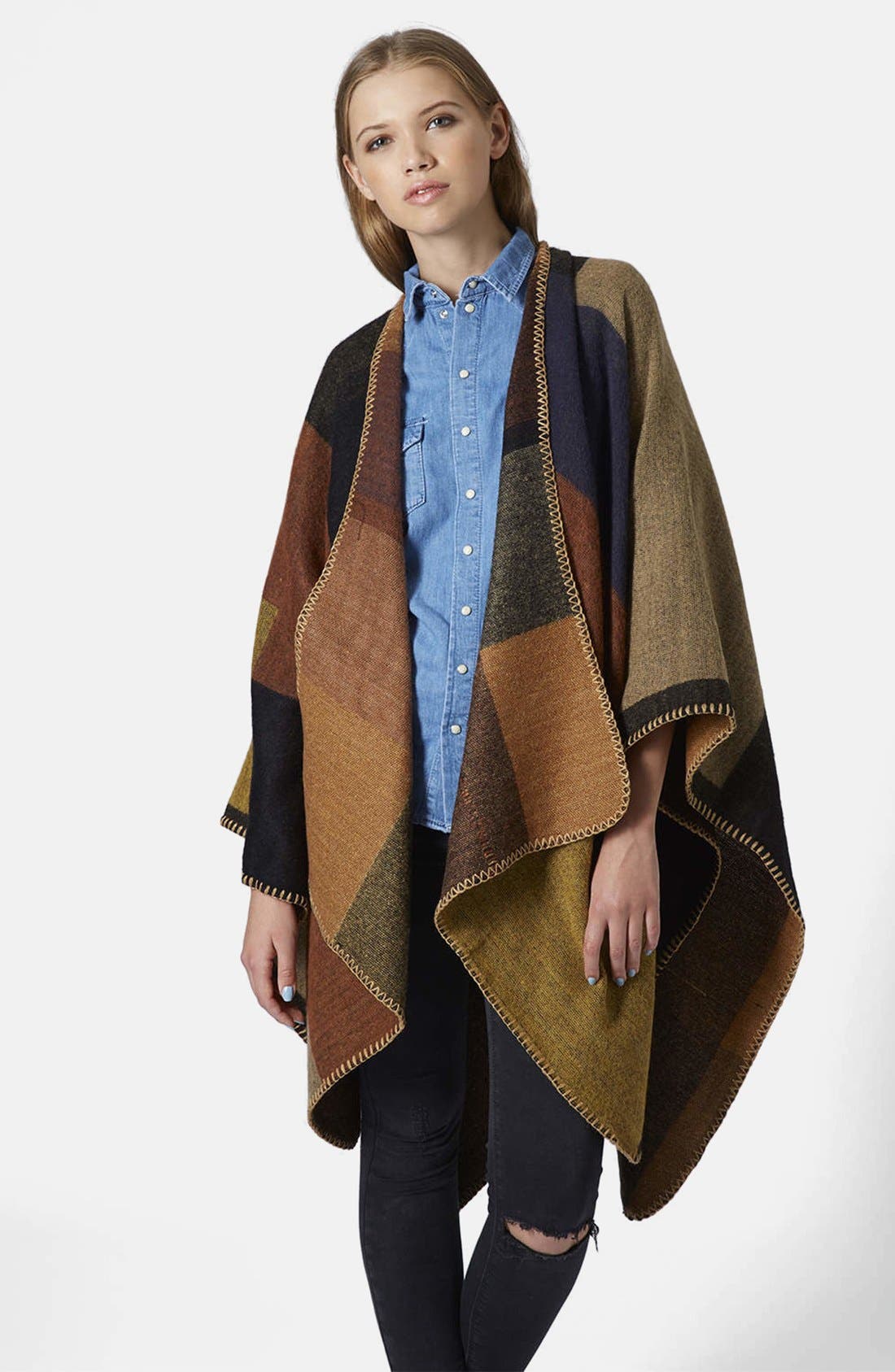 Blanket Stitch Cape Nordstrom