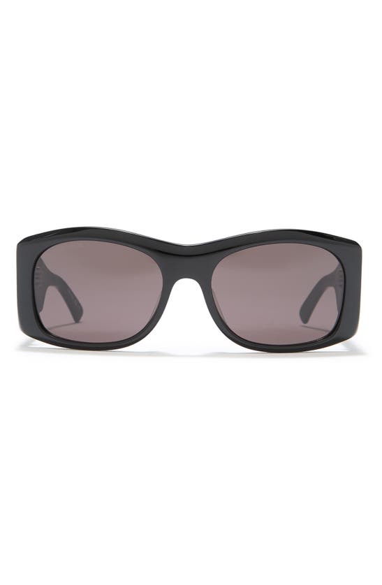 Balenciaga 59mm Shield Sunglasses In Black Grey