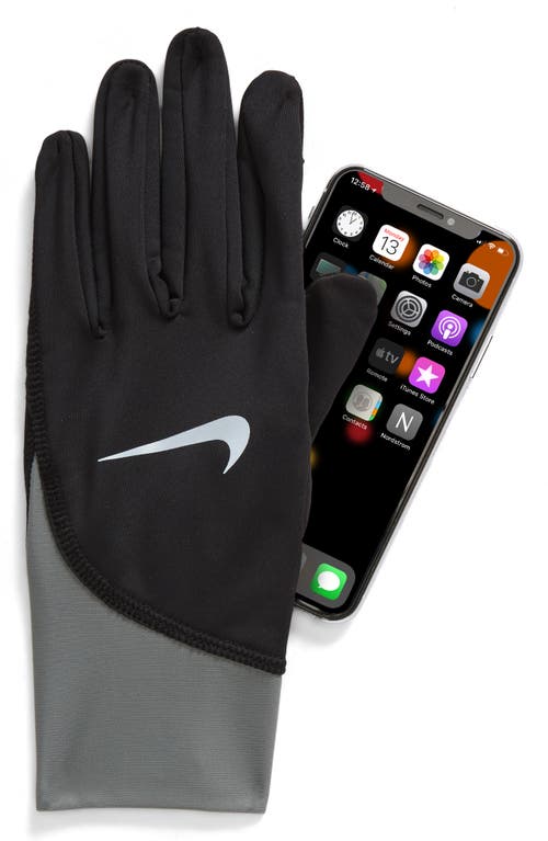 Shop Nike Pacer Midweight Etip Gloves In Black