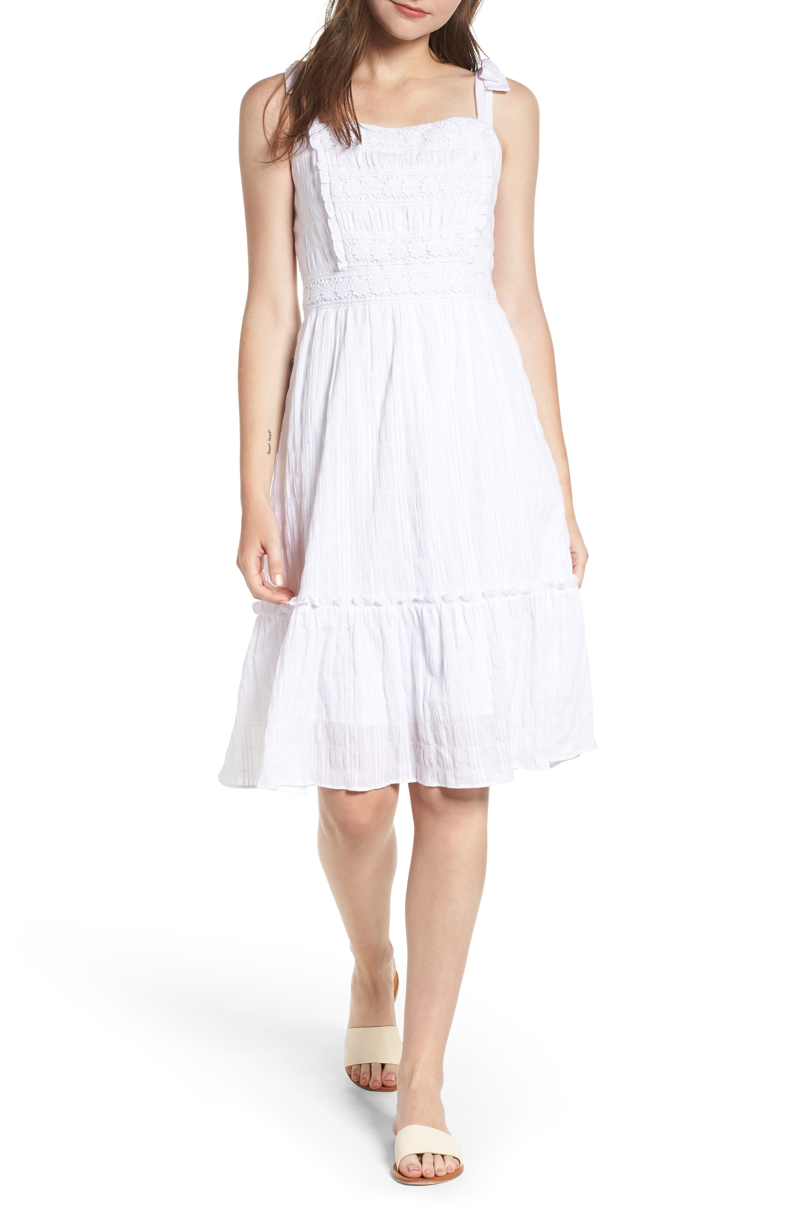 Cupcakes And Cashmere Tie Strap Dress, White
