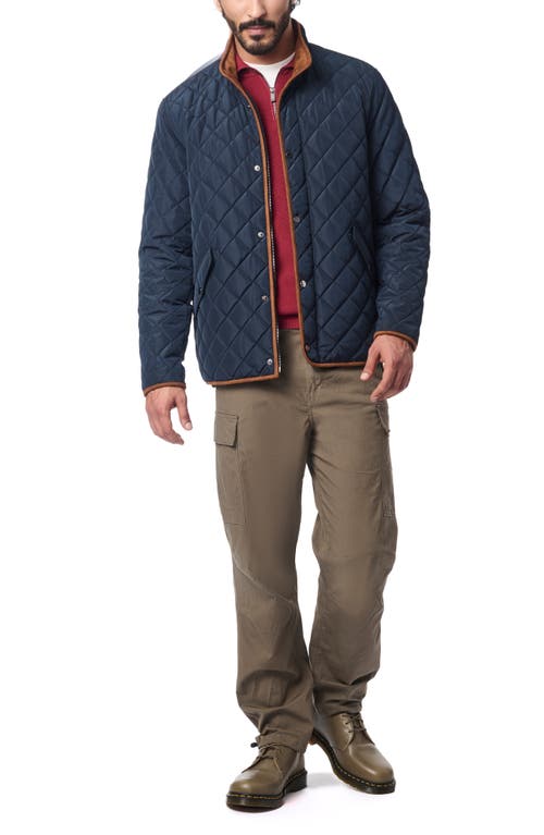 Shop Bernardo Smart Leisure Quilted Barn Jacket In Navy