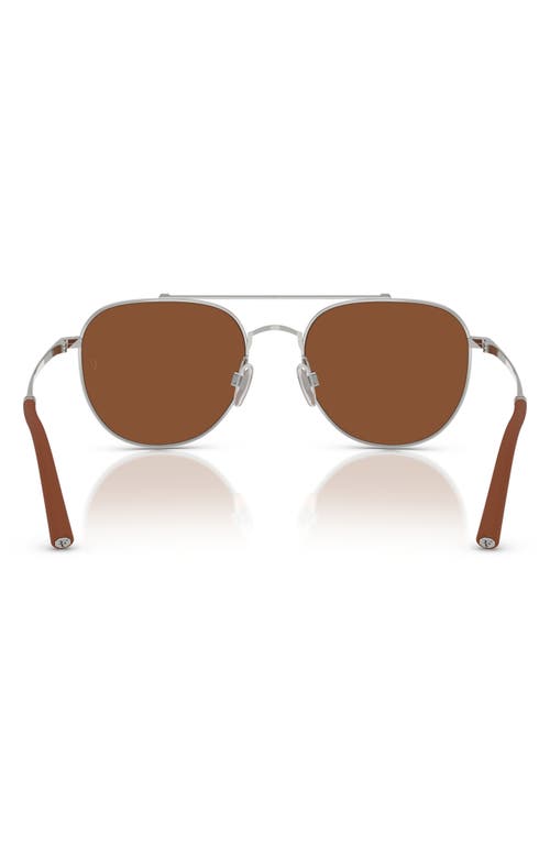 Oliver Peoples X Roger Federer 54mm Pilot Sunglasses In Silver