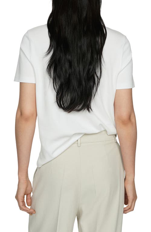 Shop Mango Rita Cotton T-shirt In White