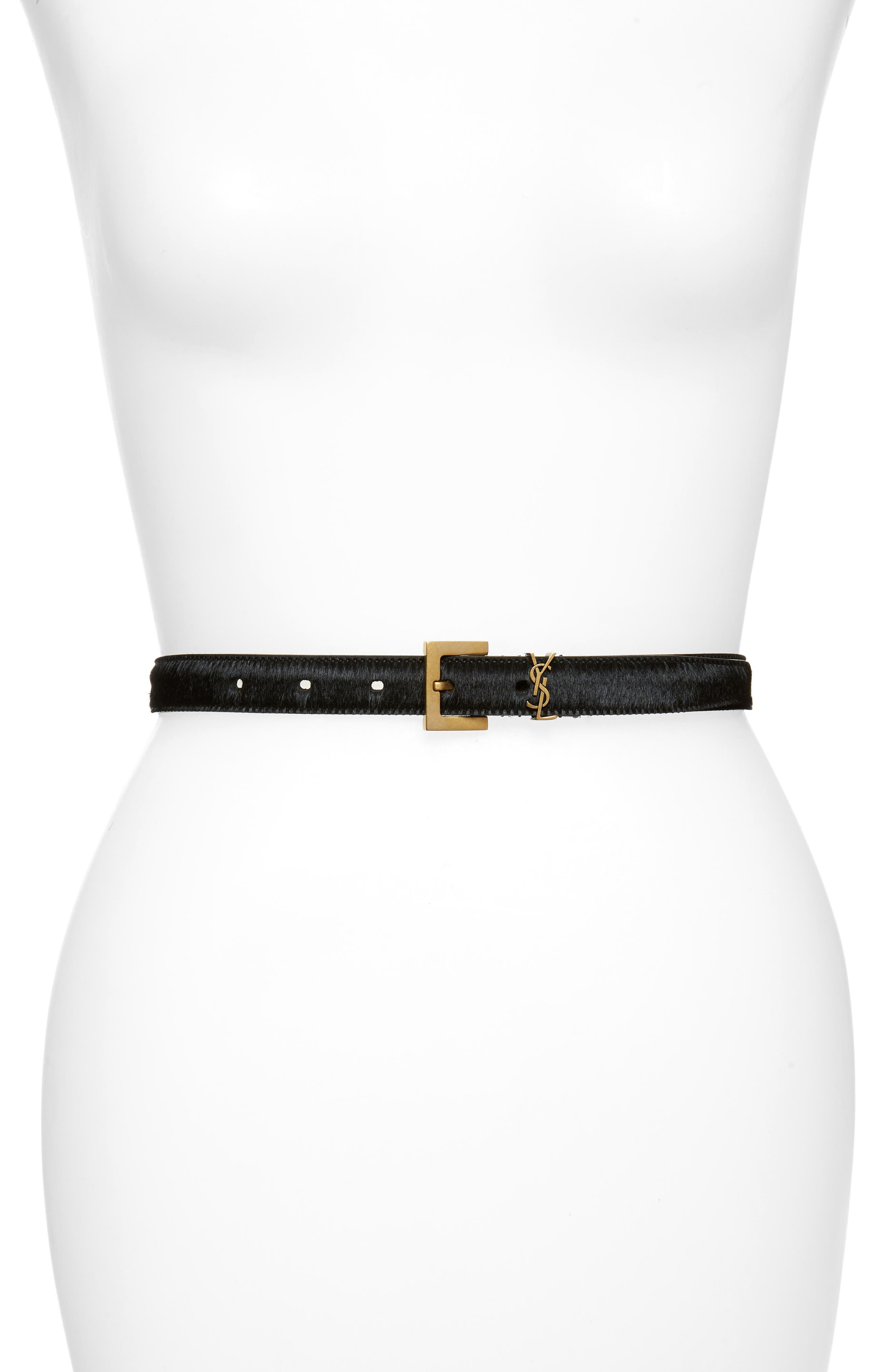 gold ysl belt