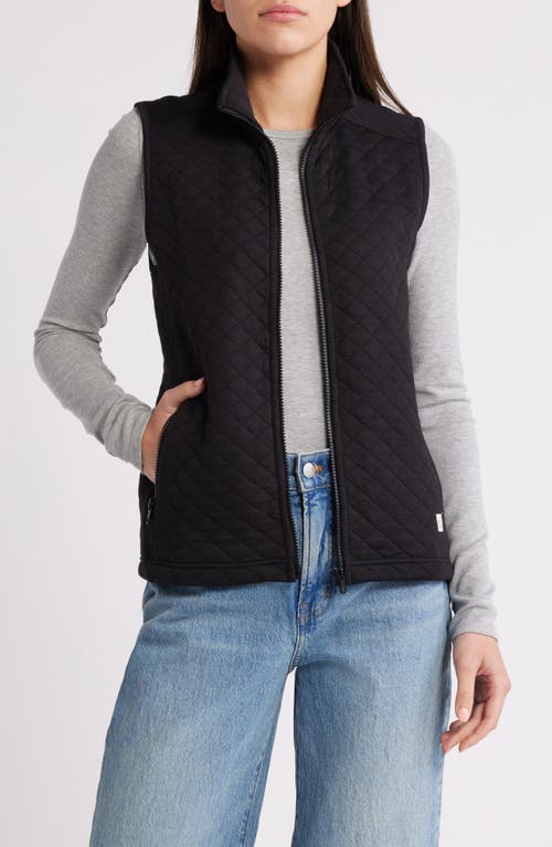 Marine Layer Corbet Quilted Vest in Black Heather 