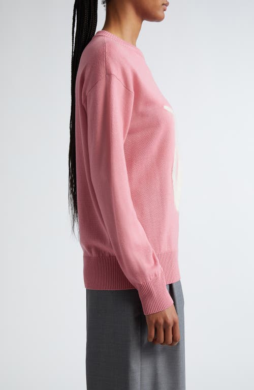 Shop Max Mara Studio Hot Kitten Virgin Wool Sweater In Peony