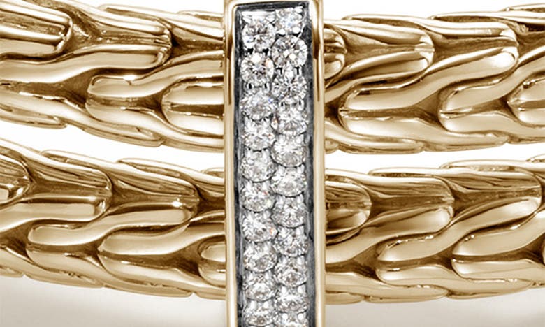 Shop John Hardy Spear Pavé Diamond Flex Bracelet In Gold