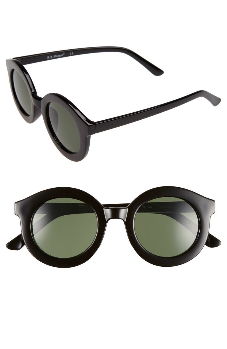 A.J. MORGAN 'Dingdong' 44mm Sunglasses, Main, color, 001