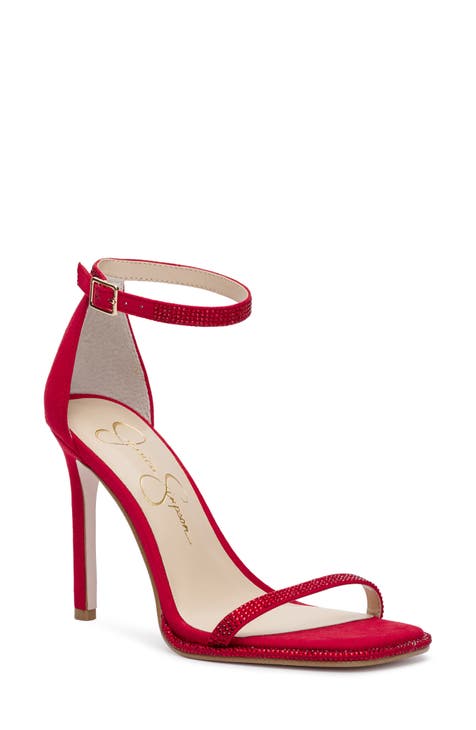 red ankle strap heels | Nordstrom