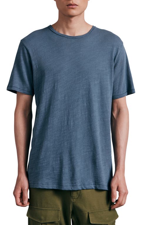 rag & bone Men's Classic Flame Slub Cotton T-Shirt in Blue