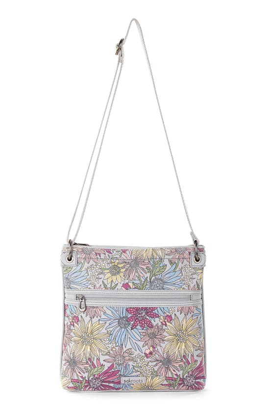 Sakroots Artist Circle Crossbody Bag In Blush Flower Garden