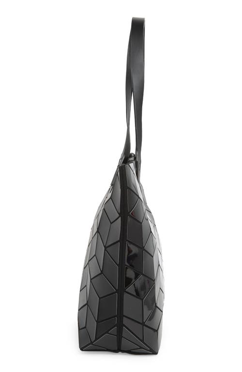 Patrizia Luca Diagonal Two-tone Geometric Tote Bag In M.black/s.black