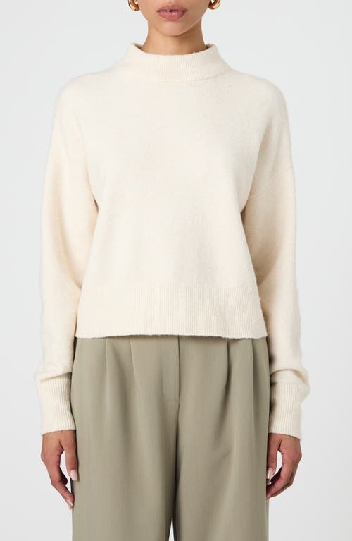 Shop French Connection Vhari Mock Neck Sweater In Oatmeal Melange