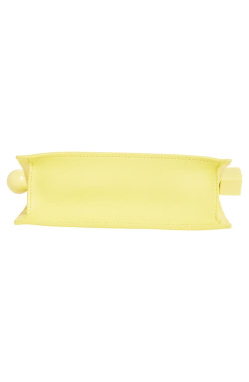 Shop Jacquemus La Petite Pochette Rond Carré Clutch In Yellow 250