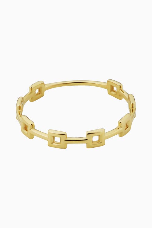 Oradina 14k Yellow Solid Gold Buttoned-up Ring In Yellow Gold