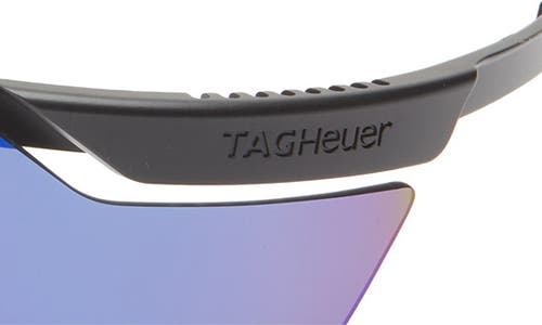 Shop Tag Heuer Shield Pro 228mm Sport Sunglasses In Matte Black/bordeaux Mirror