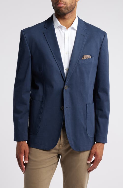 Shop Johnston & Murphy Washed Stretch Cotton Sport Coat In Navy