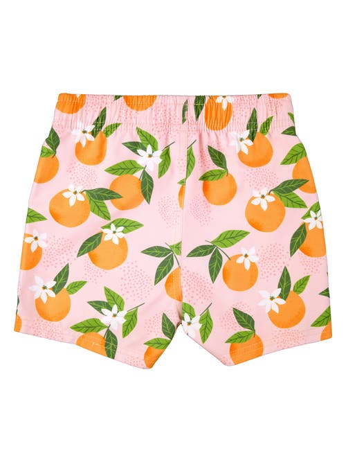 Shop Ruggedbutts Boys Upf50+ Swim Trunks In Orange You The Sweetest