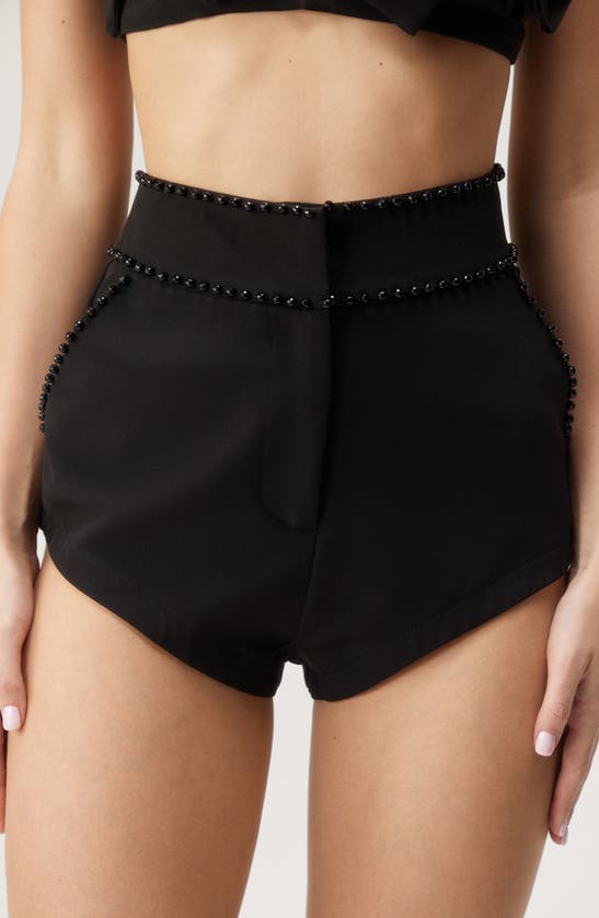 Shop Nasty Gal Beaded Micro Shorts In Black